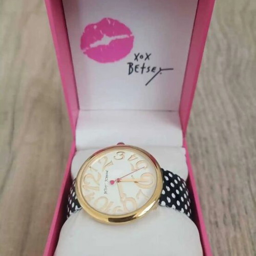 Betsey Johnson Women's Wristwatch New with Polka Dot Strap
