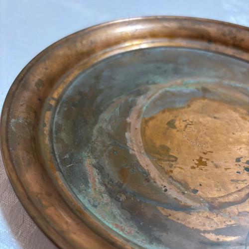 Antique copper tray used with 80 years history from Karlovo Balkan