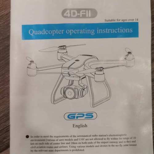GPS drone 4D-F11 with HD camera like new