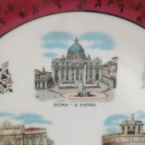 Vintage decorative plate Bavaria Germany Rome 25cm like new
