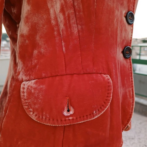 Velvet vintage jacket new, orange, Orwell, size S-M