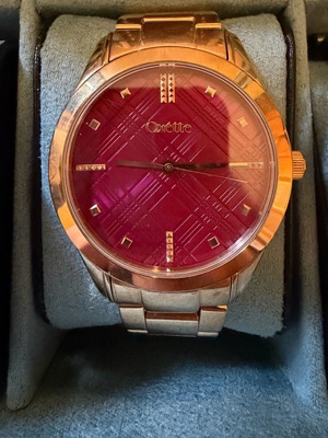 Ρολόι Oxette γυναικείο σαν καινούργιο, ανοξείδωτο ατσάλι, ροζ και χρυσαφί