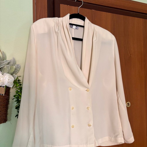 Lussile wrap shirt used, white, size L