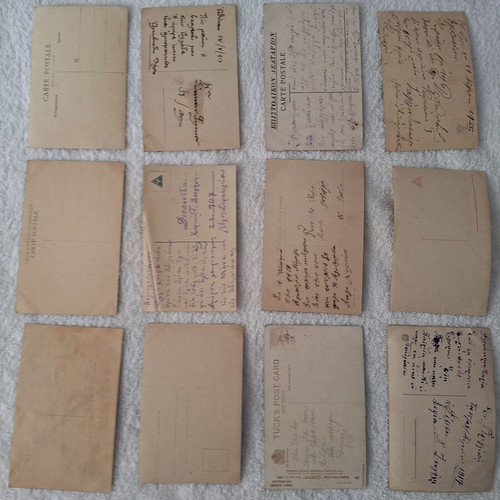 Vintage and antique postcards used, collection of 244 from 1900-1920
