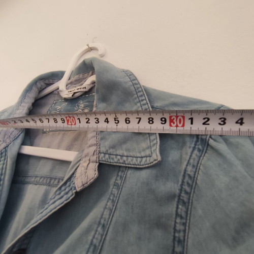 Denim shirt turquoise, like new, slim fit, summer fabric