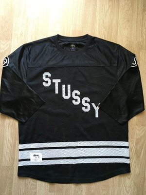 Stussy Mens Black Mesh Jersey All City Champion Large XL like new