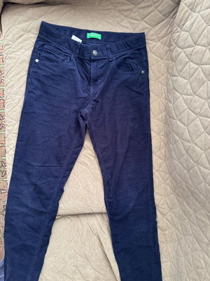 Benetton corduroy pants like new, blue, size 158 cm
