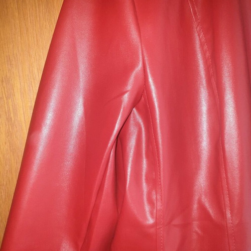 Jacket new, red faux leather, size M
