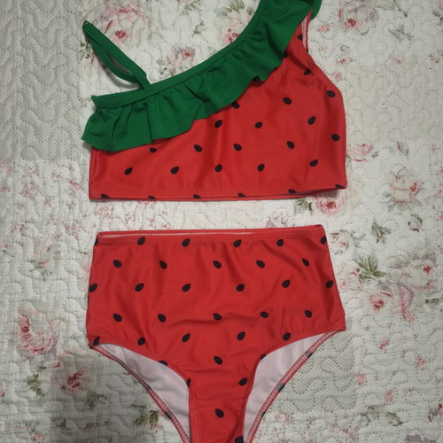 Watermelon design swimsuit for girls size 130 cm