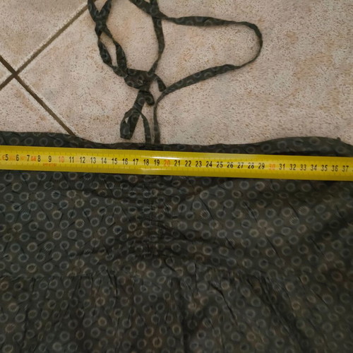 Strapless dress Greek origin, like new, cotton, dark gray pattern