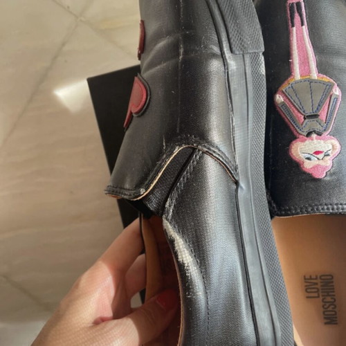 Love Moschino shoes used, leather, size 39, black