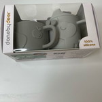 Done By Deer Peekaboo 2-Piece Educational Cup Set Deer Friends Grey new