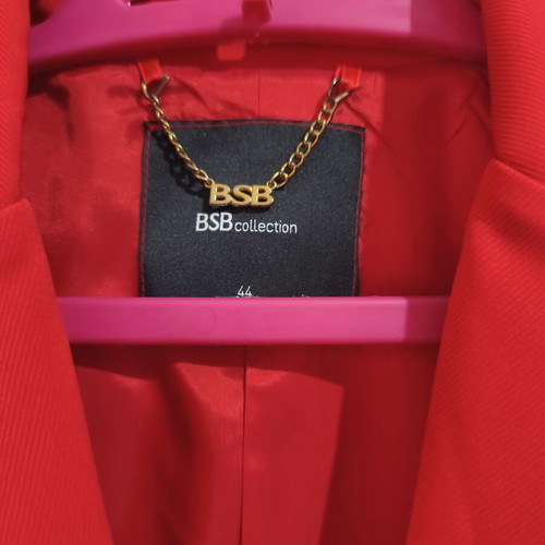 BSB Red Jacket Size 44 Like New With One Gold Button