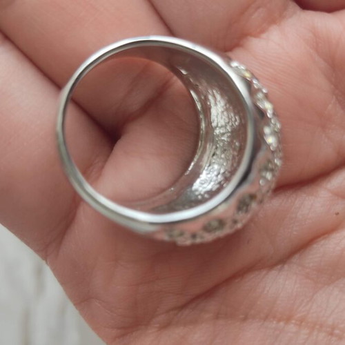 Chunky ring used with zircon stones