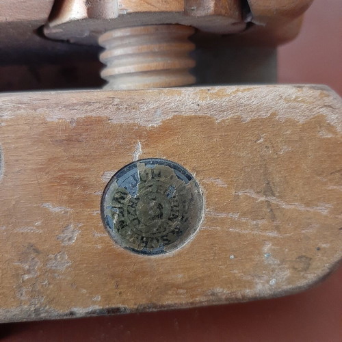 Wooden plow plane 19th century with adjustable screws