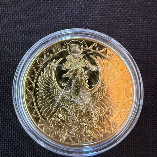 Collectible Gold-Plated Zodiac Coins Set of 12 Astrological Signs New