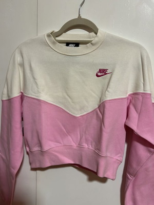 Nike sweatshirt women's XS like new, white and pink