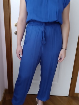Ολόσωμη φόρμα Secret royal blue καινούργια με λάστιχο στη μέση και στα πόδια