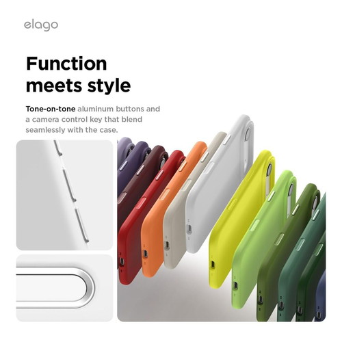Elago Magnetic Silicone Case for iPhone Air 6.5" MagSafe White
