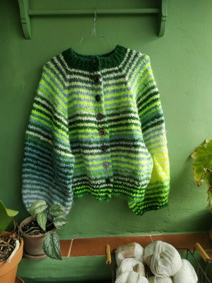 Handmade knitted cardigan new, multicolor, size M