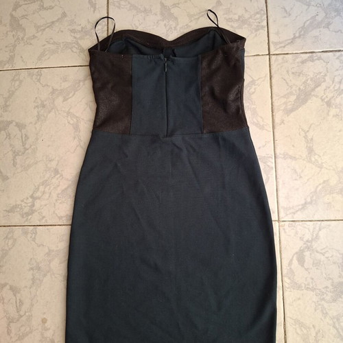 Bershka dark green teal tight mini dress, size S