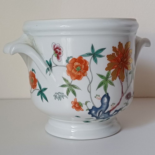 Vintage porcelain cachepot Raynaud & Co. Limoges Hanoï like new