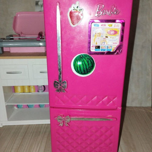 Barbie kitchen used, set of three furniture pieces