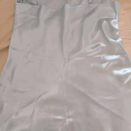 Satin nightgowns like new, size large, set with blue, black, orange and gold