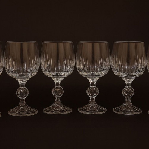 Bohemia Vintage Crystal Wine Glasses set of 6 like new