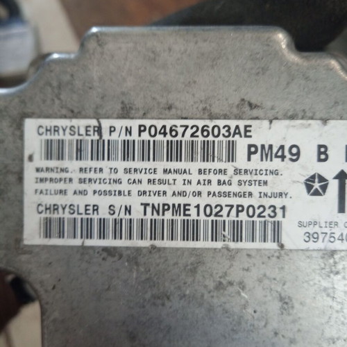 Airbag module Dodge Caliber 2.0 CRD P04672603AE