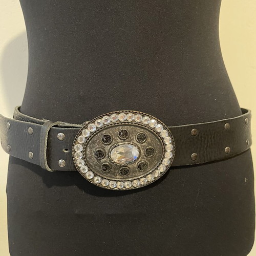 Playlife leather belt 90 cm like new, black