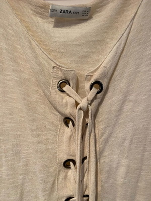 Zara blouse dress like new, beige woven fabric size M