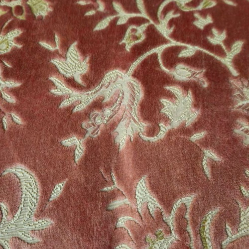 Carved antique sofa used with velvet fabric 19th century