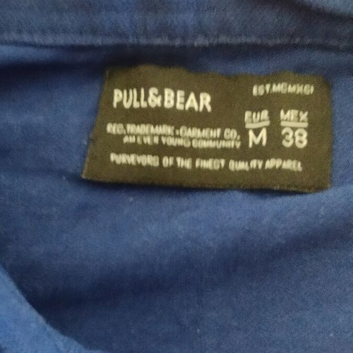 Pull & Bear Polo Shirt M like new, blue, 100% cotton