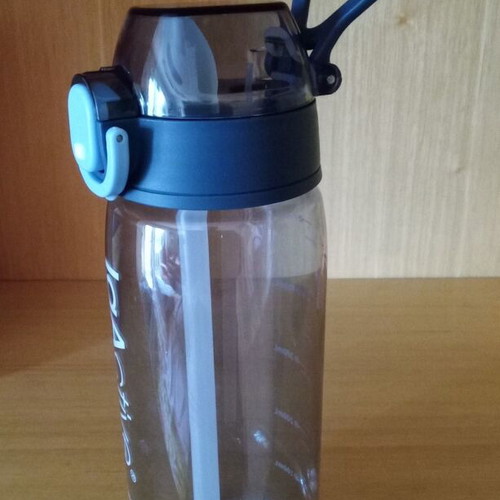 Training water bottle gray, height 22 cm