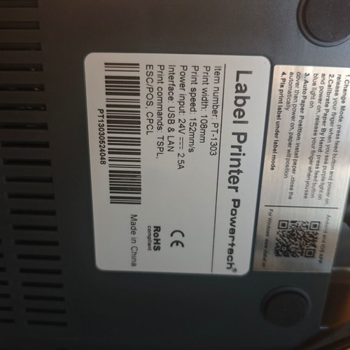 Thermal label printer like new, black and white