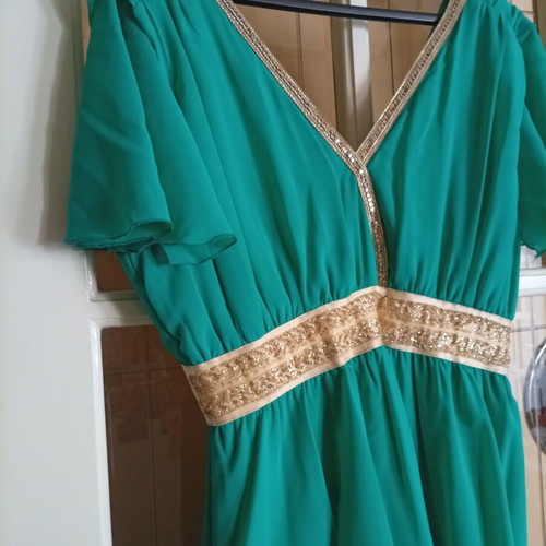 Fuego plus size evening dress no 4, emerald green