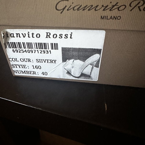 Mule Gianvito Rossi new silver transparent size 40