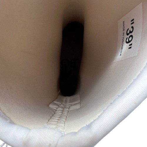 Off White logo rain boots used, size 39, white