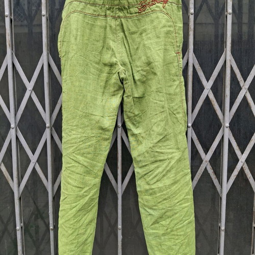 Miss Sixty Y2K Green Linen Pants Size L used