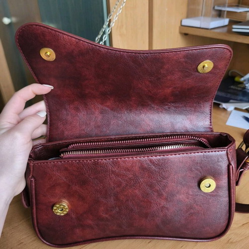 Shoulder bag like new, burgundy with extra crossbody strap