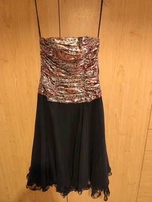 MRK leopard evening dress like new, black, size L