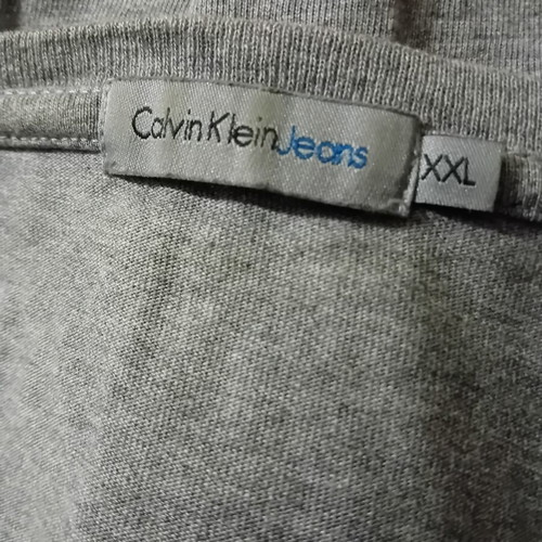 Calvin Klein men's T-shirt XXL gray like new, 100% cotton