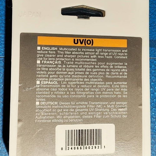 Hoya HMC Filter UV 82mm Original SLR Lens Filter Like New
