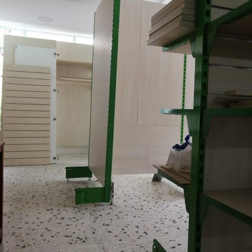 Wooden Gondolas like new, heavy type with shelves and slat display
