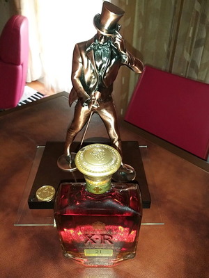 Johnny Walker collectible figure new, bronze and copper