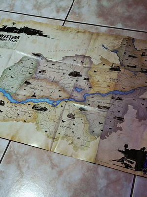 Red Dead Redemption Poster and Map like new