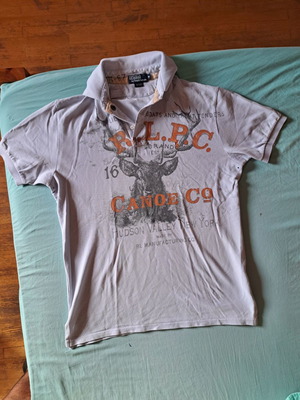 Vintage Polo Ralph Lauren RLPC Canoe Co Elk Polo Shirt μέγεθος Medium μεταχειρισμένο, γκρι