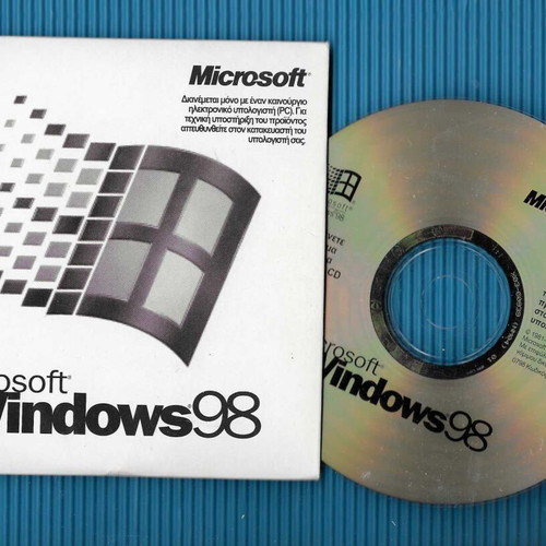 Windows 98 Quick Results book and CD with product key used