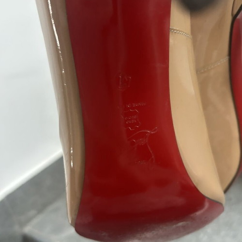 Christian Louboutins beige heels, authentic, size 41